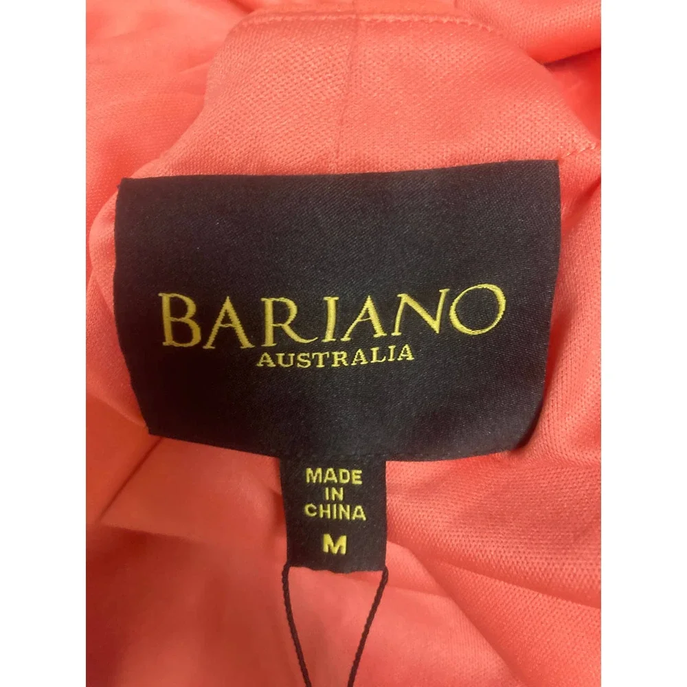 BARIANO Jersey Knit Coral Pink Maxi Office Brunch Cruise Desk Dinner Party Dress - Picture 12 of 13